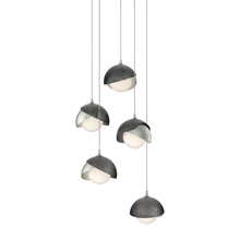  131125-SKT-LONG-85-89-GG0711 - Brooklyn 5-Light Double Shade Pendant