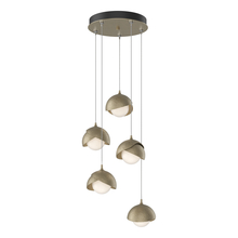  131125-SKT-STND-84-84-GG0711 - Brooklyn 5-Light Double Shade Pendant