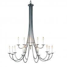 Hubbardton Forge 191043-SKT-10 - Simple Sweep 15 Arm Chandelier