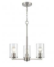  2713-BN - Verlana 3-Light Chandelier Ceiling Light Brushed Nickel