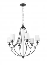  12106-MB - Eisley 6-Light Chandelier Ceiling Light Matte Black