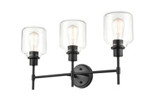  6943-MB - Asheville 3-Light Vanity Matte Black