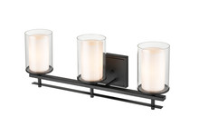  5503-MB - Huderson 3-Light Vanity Matte Black