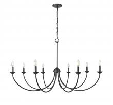  12408-MB - Huxley 8-Light Chandelier Ceiling Light Matte Black