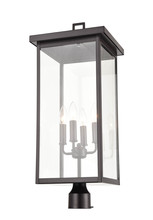  2604-PBZ - Barkeley 4-Light Outdoor Post Lantern Powder Coated Bronze