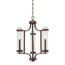  1983-RBZ - Milan 3-Light Chandelier Ceiling Light Rubbed Bronze