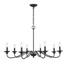  4388-MB - Delvona 8-Light Chandelier Ceiling Light Matte Black