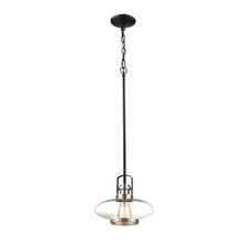  111-SN/MB - 1-Light Mini-Pendant light Satin Nickel/Matte Black