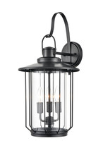  2695-PBK - Belvoir 3-Light Outdoor Wall Sconce Powder Coated Black