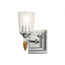  BB1022PC-1-F2G - Vetiver 1 Light Wall Sconce Silver With Gold Accent