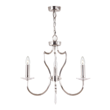  EL/PM3PN - Traditional with Crystal Pimlico 3lt Chandelier Polished Nickel