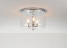  FM80122PC-13 - Rampart 3 Light Hammered detail flush mount in Chrome