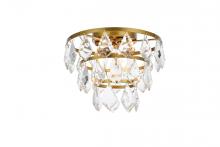  1101F10BR - Ella 10 Inch Flush Mount in Brass