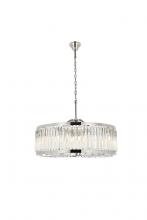  1203D35PN/RC - Chelsea 10 Light Polished Nickel Chandelier Clear Royal Cut Crystal