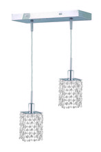  1282D-O-S-CL/SS - Mini 2 light Chrome Pendant