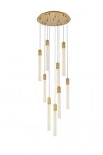  2067D24SG - Weston 9 Lights Pendant in Satin Gold