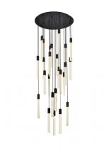  2067G42BK - Weston 25 Lights Pendant in Black