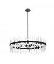  2200D36BK - Serena 36 Inch Crystal Round Chandelier in Black