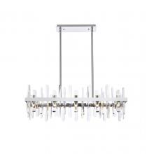  2200G36C - Serena 36 Inch Crystal Rectangle Chandelier in Chrome