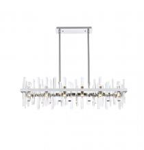  2200G42C - Serena 42 Inch Crystal Rectangle Chandelier in Chrome