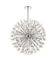  2500D44C - Vera 44 Inch Crystal Starburst Round Pendant in Chrome