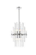  2502D17C - Sienna 17 Inch Crystal Rod Pendant in Chrome