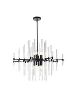  2502D31BK - Sienna 31 Inch Crystal Rod Pendant in Black