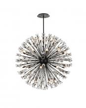  2550D50BK - Vera 50 inch crystal starburst round pendant in black