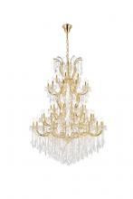  2800G54G/RC - Maria Theresa 61 Light Gold Chandelier Clear Royal Cut Crystal