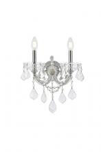  2800W2C/RC - Maria Theresa 2 Light Chrome Wall Sconce Clear Royal Cut Crystal