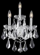  2801W3C/RC - Maria Theresa 3 Light Chrome Wall Sconce Clear Royal Cut Crystal