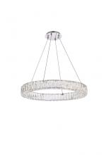  3503D26C - Monroe 26 Inch LED Round Single Pendant in Chrome