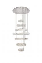  3503G34C - Monroe Integrated LED Chip Light Chrome Chandelier Clear Royal Cut Crystal