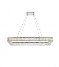  3504D42L1C - Monroe 42 Inch LED Single Rectangle Pendant in Chrome