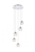  3505G12C - Eren 5 Lights Chrome Pendant