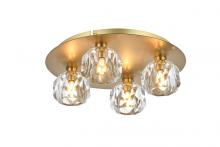  3509F14G - Graham 4 Light Ceiling Lamp in Gold