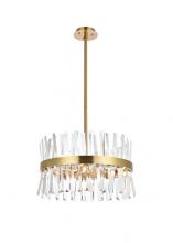  6200D20SG - Serephina 20 Inch Crystal Round Pendant Light in Satin Gold