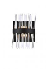  6200W8BK - Serephina 8 Inch Crystal Bath Sconce in Black