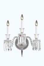  8903W18C/EC - Majestic 3 light Chrome Wall Sconce Clear Elegant Cut Crystal