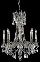  9208D24PW/RC - Rosalia 8 Light Pewter Chandelier Clear Royal Cut Crystal