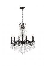  9210D28DB/RC - Rosalia 10 Light Dark Bronze Chandelier Clear Royal Cut Crystal