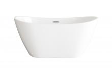  BT10354GW-BNK - 59 inch Soaking Bathtub in Glossy White with Brushed Nickel Trim