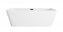  BT30667GW-MBK - 67 inch Bathtub in Glossy White with Matte Black Trim