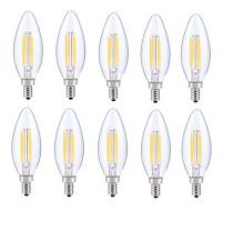  E12LED115-10PK - LED E12 Candelabra, Blunt Tip, 3000k, 300 Degree, Cri80, Es, Ul, 6w, 40w Equivalent, 15000hrs, Lm480