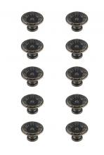  KB2010-AB-10PK - Corio 1.1" Diameter Antique Bronze Mushroom Knob Multipack (Set of 10)