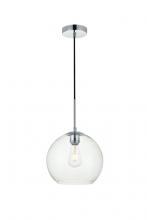  LD2212C - Baxter 1 Light Chrome Pendant with Clear Glass
