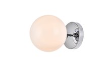  LD2451C - Mimi Six Inch Dual Flush Mount and Bath Sconce in Chrome with Frosted Glass