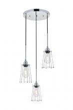  LD4047D16C - Auspice 3 Light Chrome Pendant