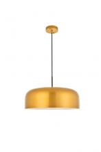 Elegant LD4073D19SG - Etude 1 Light Satin Gold and Black Pendant