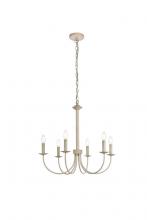  LD7040D26WD - Brielle 6 Lights Pendant in Weathered Dove